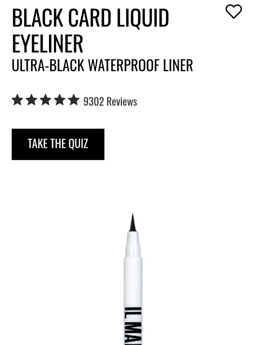 Black Card Liquid Eyeliner - Ultra-Black Waterproof